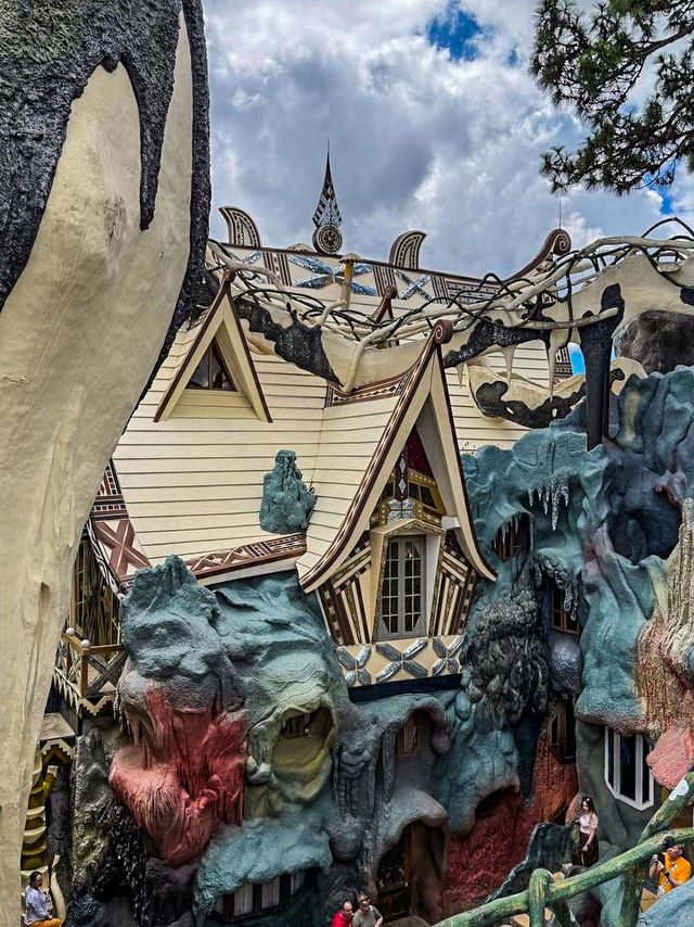 Twisted tree-trunk staircases at Crazy House Da Lat