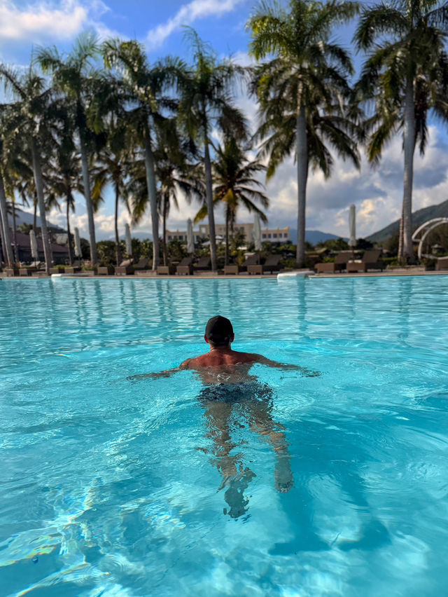 Quiet pool at Diamond Bay Resort day pass Nha Trang