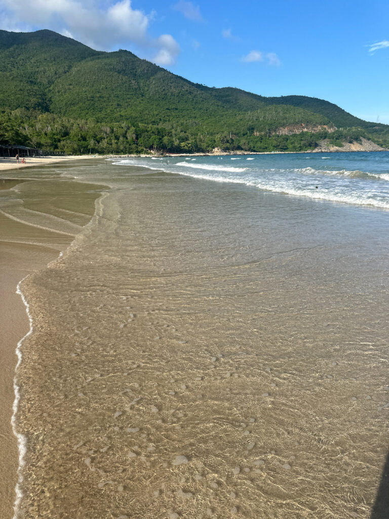 Remote wild beach near Nha Trang coastline