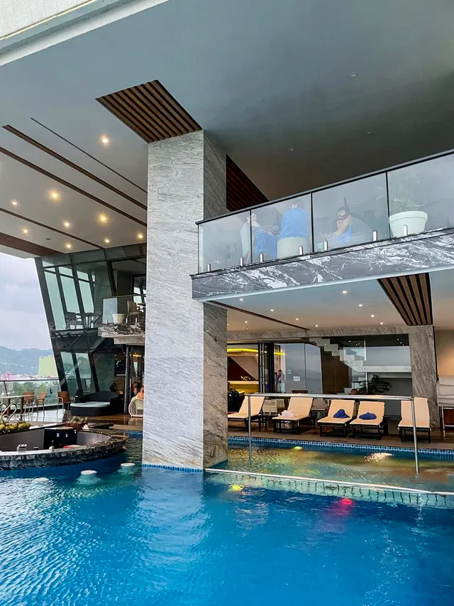 Infinity pool overlooking the ocean at Boton Blue Hotel Nha Trang