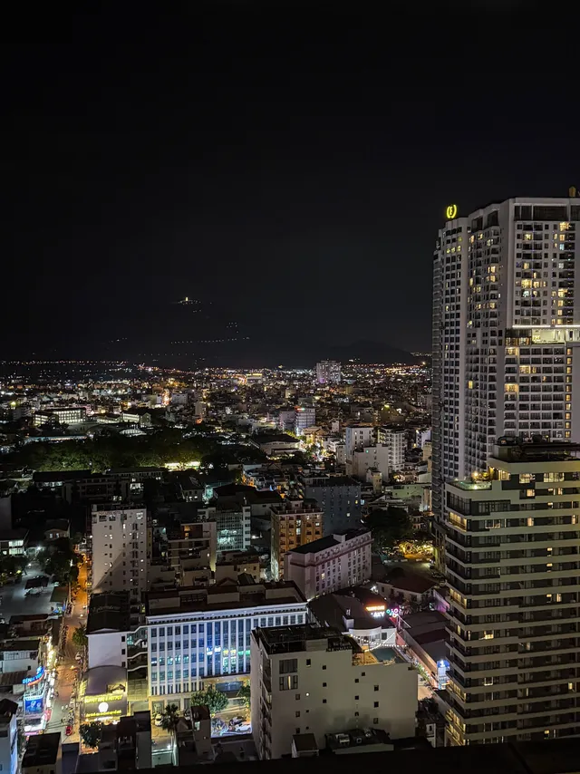 Sunset view from the 27th floor at Art Nest Rooftop Nha Trang