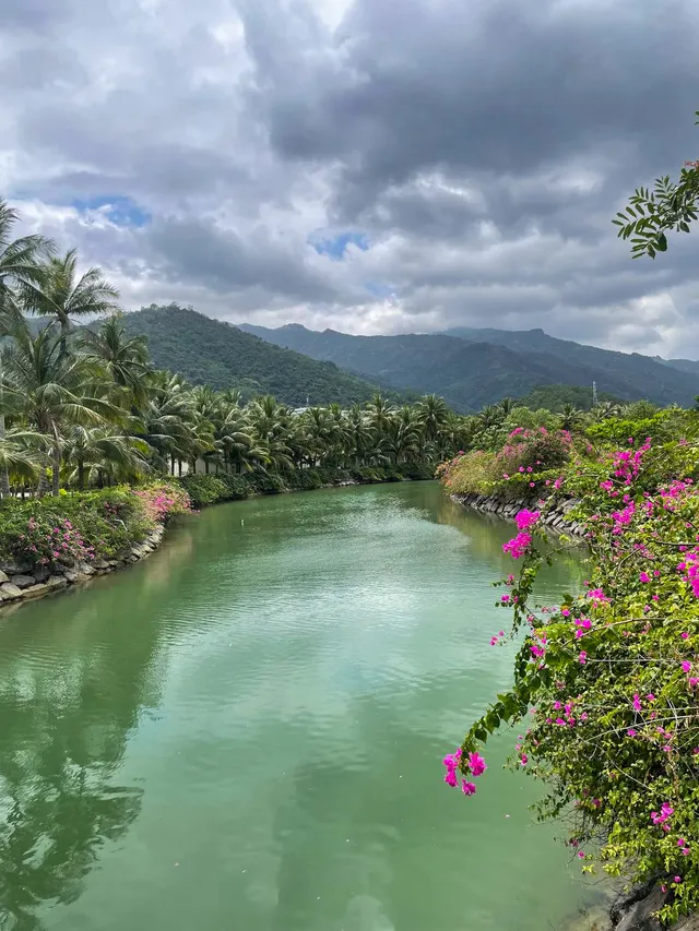 View of the sheltered bay from the hillside at Nhũ Tiên Beach Nha Trang