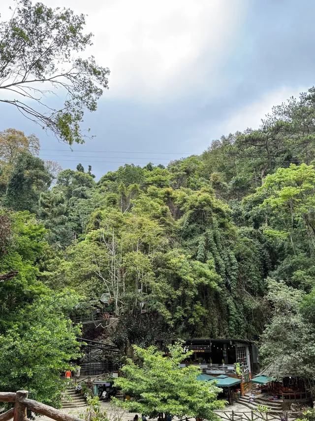 Seven-tiered Datanla Waterfall Da Lat cascading through mossy rocks