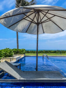 Kids' playroom with PlayStation and Lego at private pool villa near Cam Ranh airport