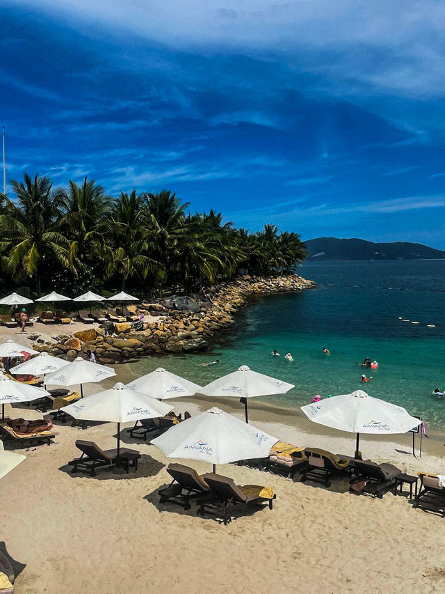 Protected artificial bay with calm water at luxury day pass Nha Trang
