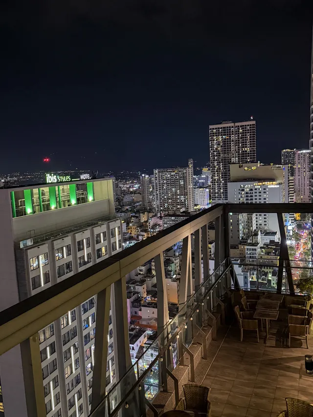 Panoramic coastline view from Art Nest Rooftop Nha Trang