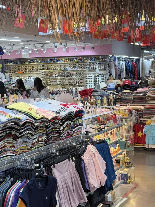 Taka Plaza section with modern shopfronts in Central Market Saigon