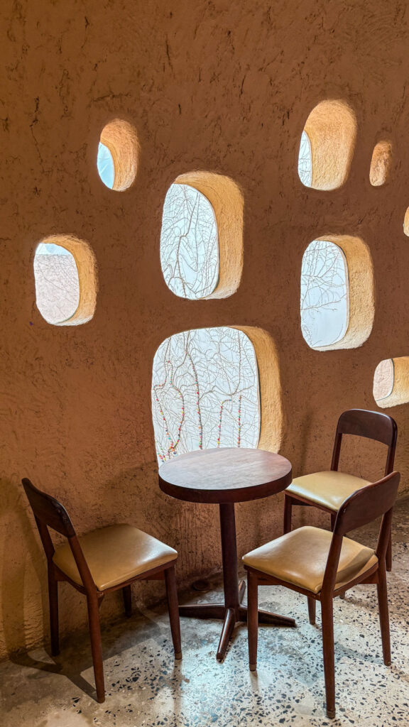 Ola Cafe pink Moroccan cave interior Nha Trang