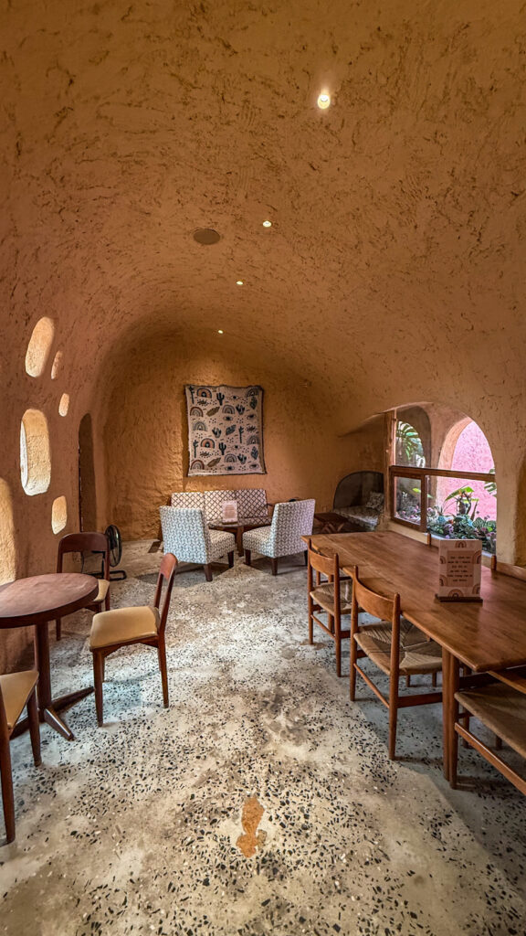 Ola Cafe pink Moroccan cave interior Nha Trang
