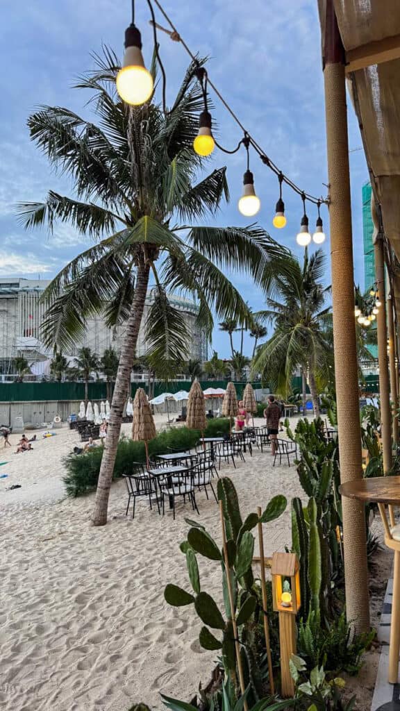 Aloha Beach Club Vega City beachfront terrace Nha Trang Vietnam