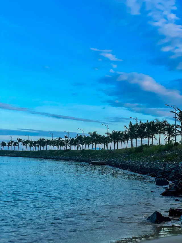 Marina Beach Club peaceful sunbeds and sunset Nha Trang Vietnam