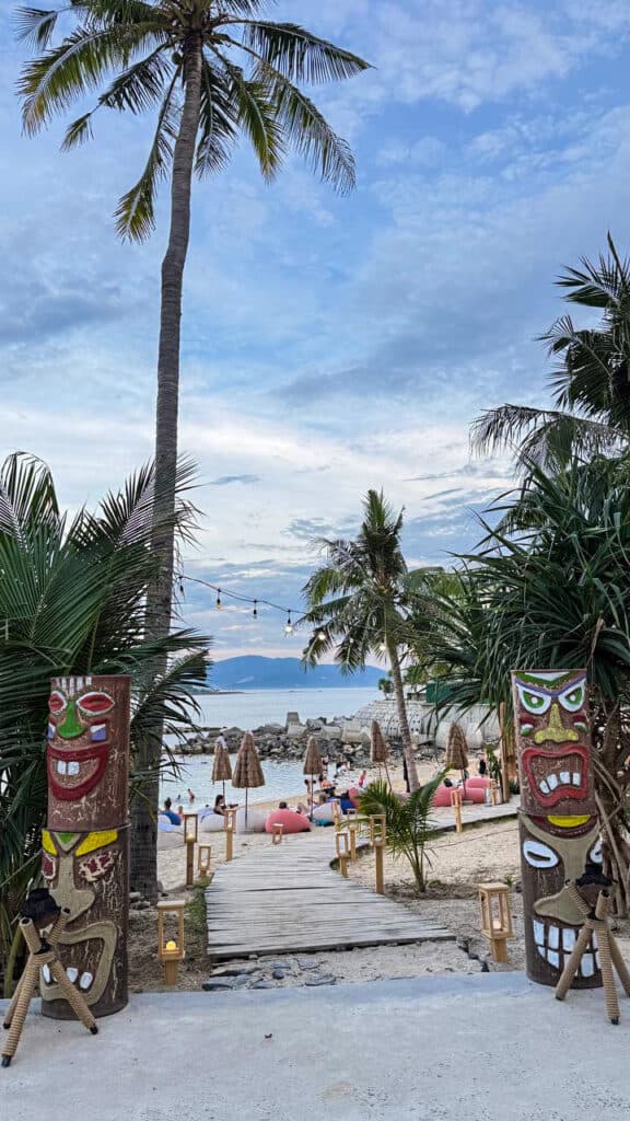 Aloha Beach Club Vega City beachfront terrace Nha Trang Vietnam