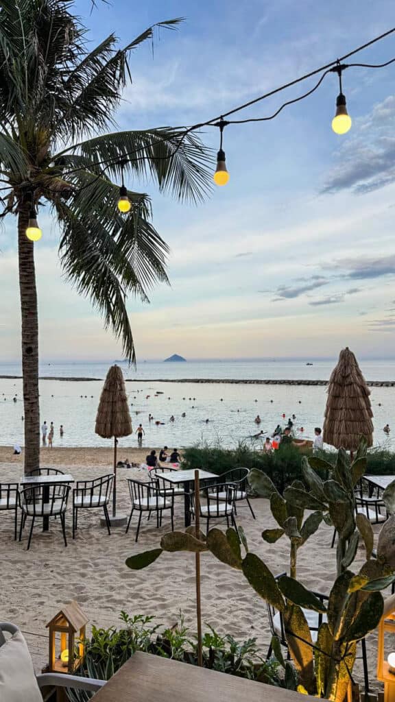 Aloha Beach Club Vega City beachfront terrace Nha Trang Vietnam