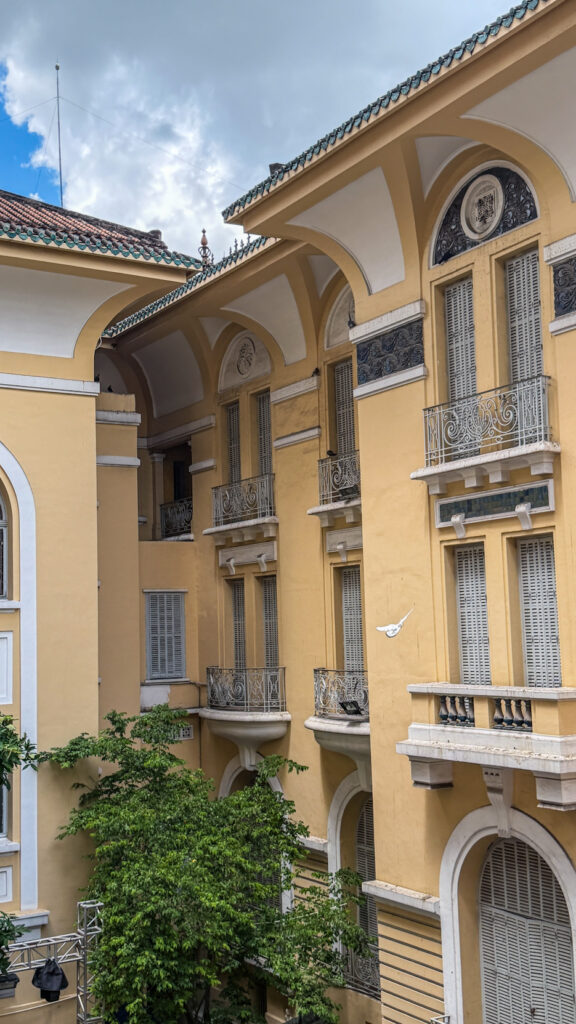 Ho Chi Minh City Fine Arts Museum colonial mansion and stained-glass staircase