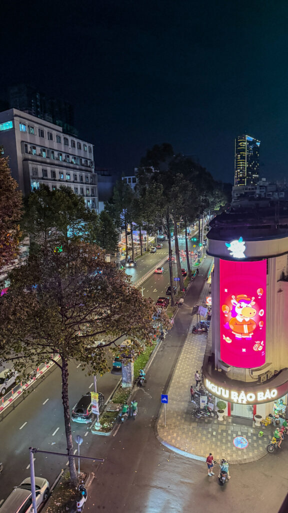 Boosh Rooftop live music and neon view over Bui Vien Saigon