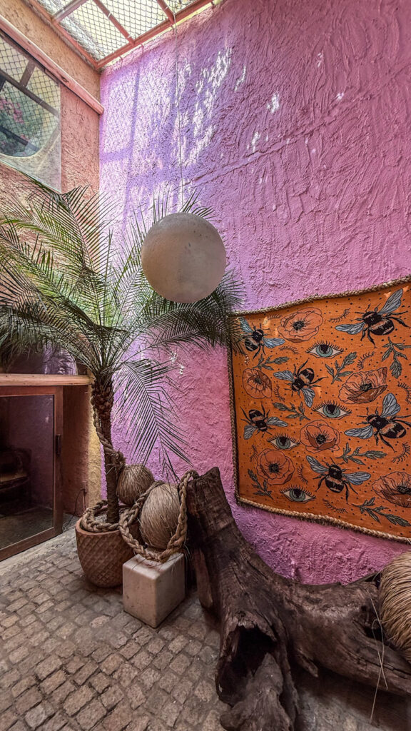 Ola Cafe pink Moroccan cave interior Nha Trang