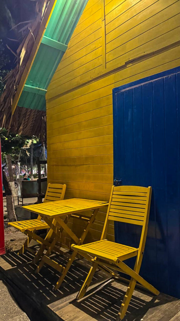Happy Beach Nha Trang colourful beanbags sunset Tran Phu