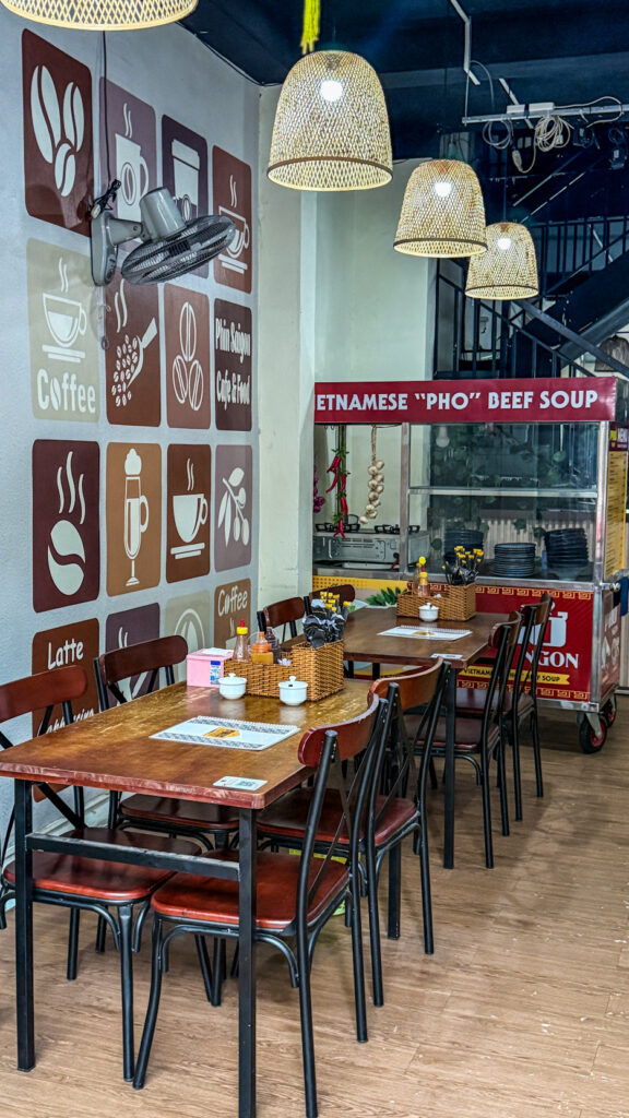 Phin Saigon grilled pork and Vietnamese coffee in Saigon