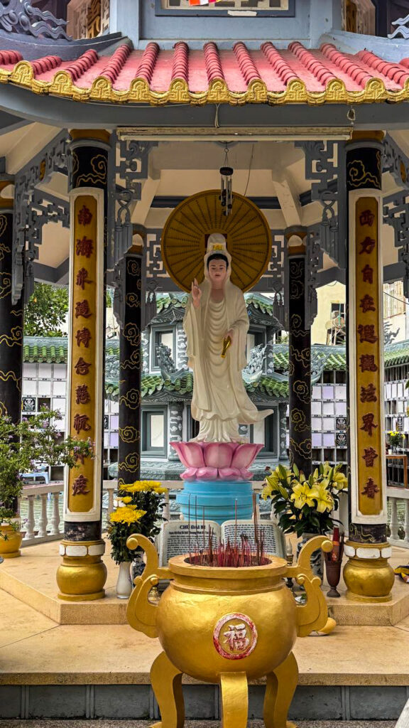 Nghia Minh Ni Tu peaceful pagoda with Bodhi tree Nha Trang Vietnam

