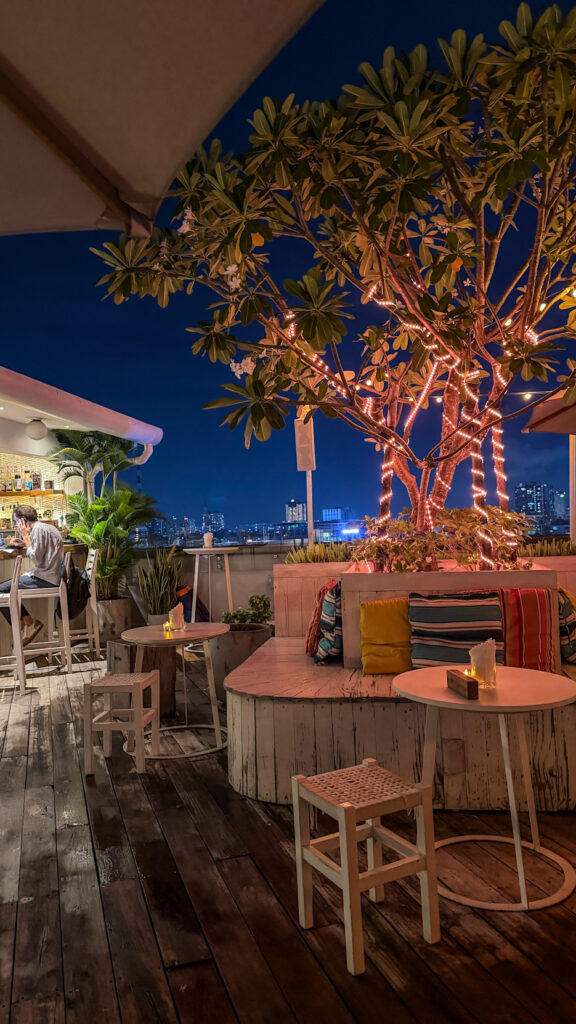Banana Mama Rooftop tropical plants and sunset cocktails Saigon