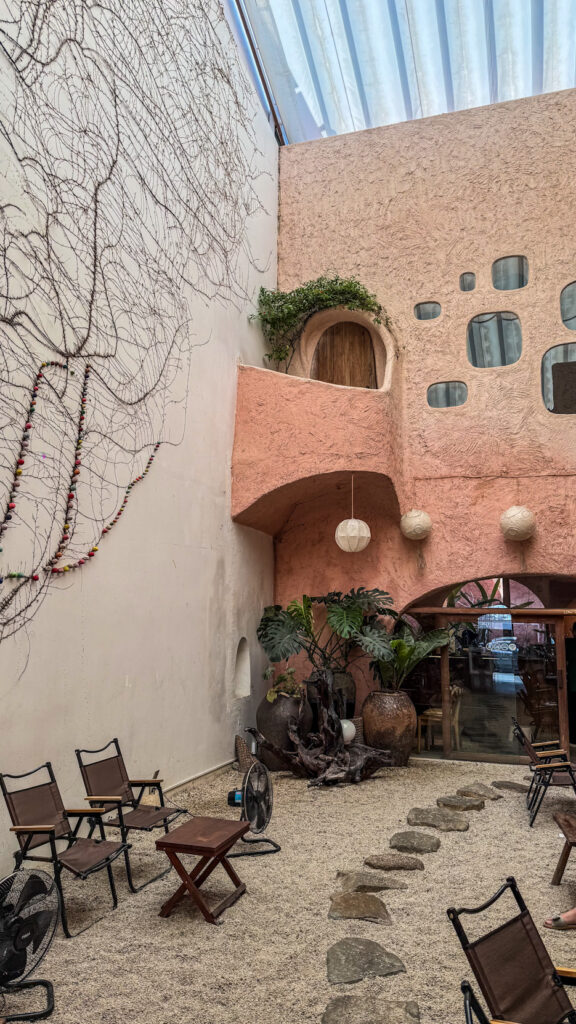 Ola Cafe pink Moroccan cave interior Nha Trang