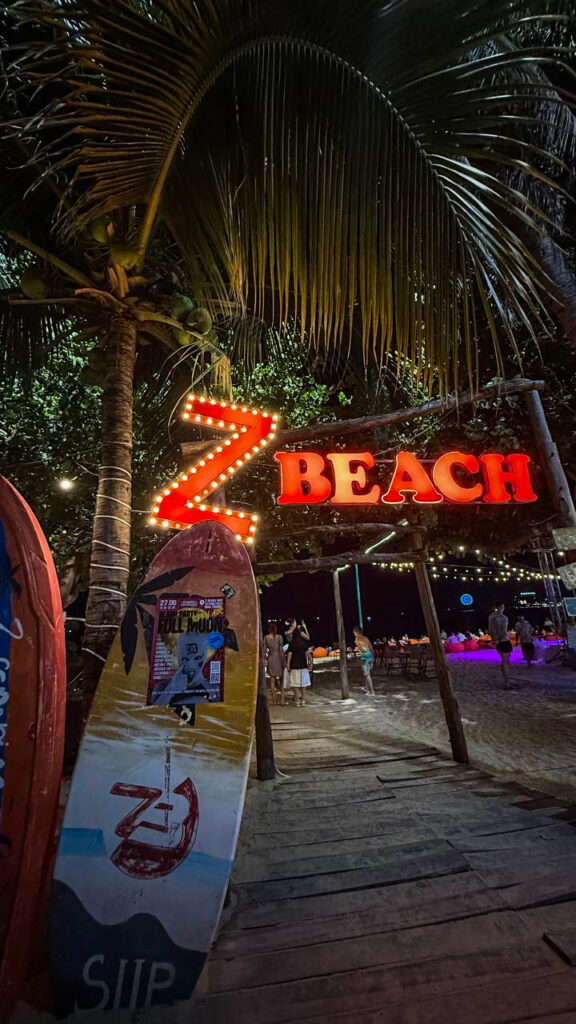 Z Beach Nha Trang orange beanbags and DJ on the sand