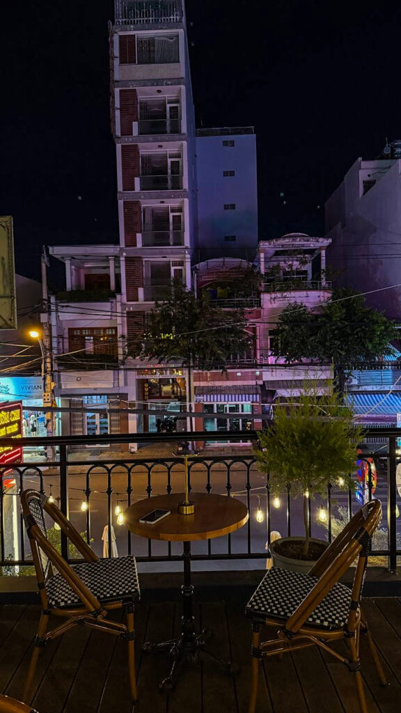 Charmant Cafe and Gallerie Parisian balcony Nha Trang