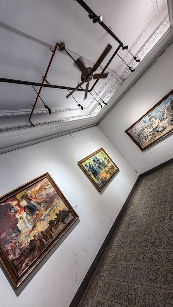 Ho Chi Minh City Fine Arts Museum colonial mansion and stained-glass staircase