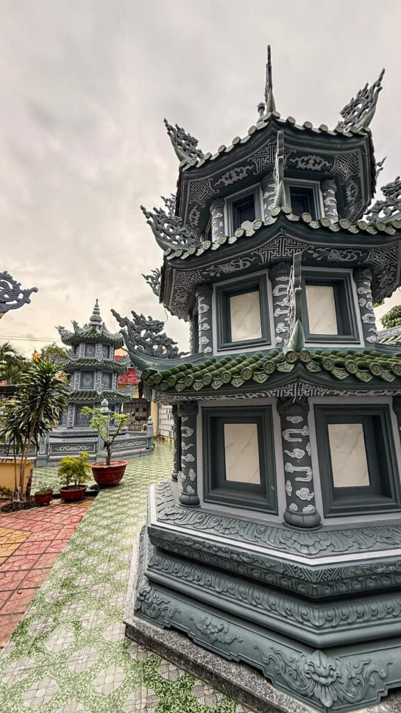 Nghia Minh Ni Tu peaceful pagoda with Bodhi tree Nha Trang Vietnam

