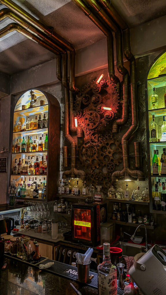 Mechanic Coffee and Cocktail Bar industrial rooftop in Phu Nhuan Saigon