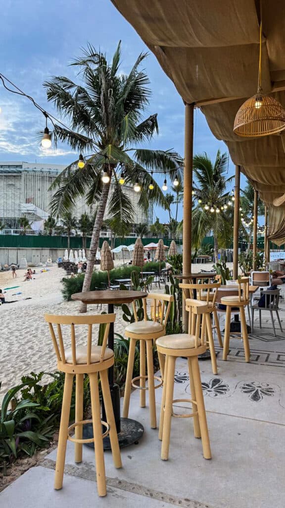 Aloha Beach Club Vega City beachfront terrace Nha Trang Vietnam