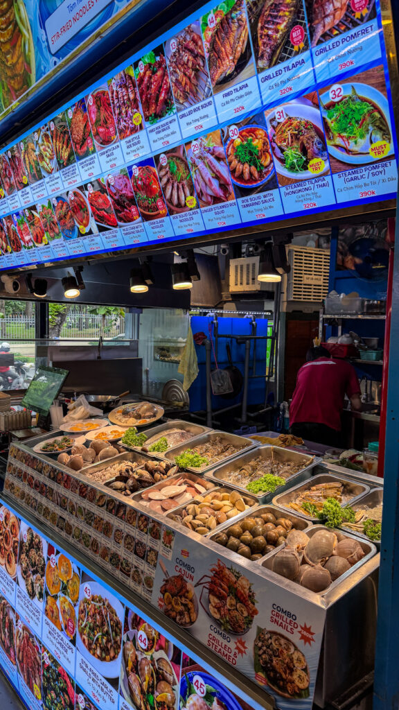 Ben Nghe Street Food open-air food court in District 1 Saigon