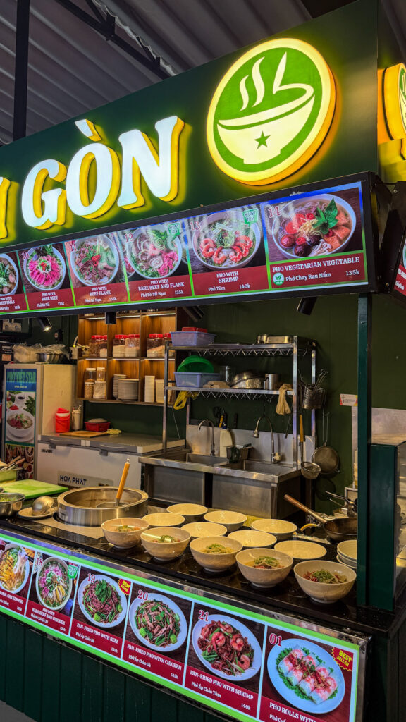 Ben Nghe Street Food open-air food court in District 1 Saigon