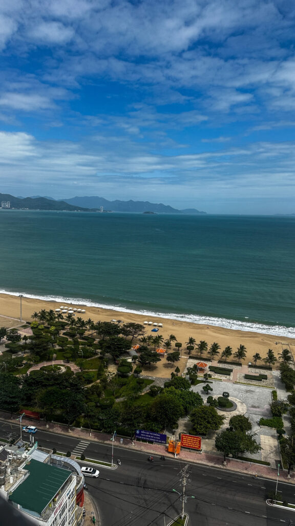 Tran Phu Promenade Nha Trang 7km beach walk with palms and ocean view