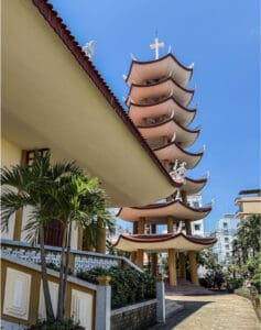 Four hidden churches in Nha Trang Vietnam with refugee history and peaceful courtyards