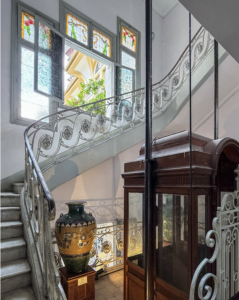 Ho Chi Minh City Fine Arts Museum colonial mansion and stained-glass staircase
