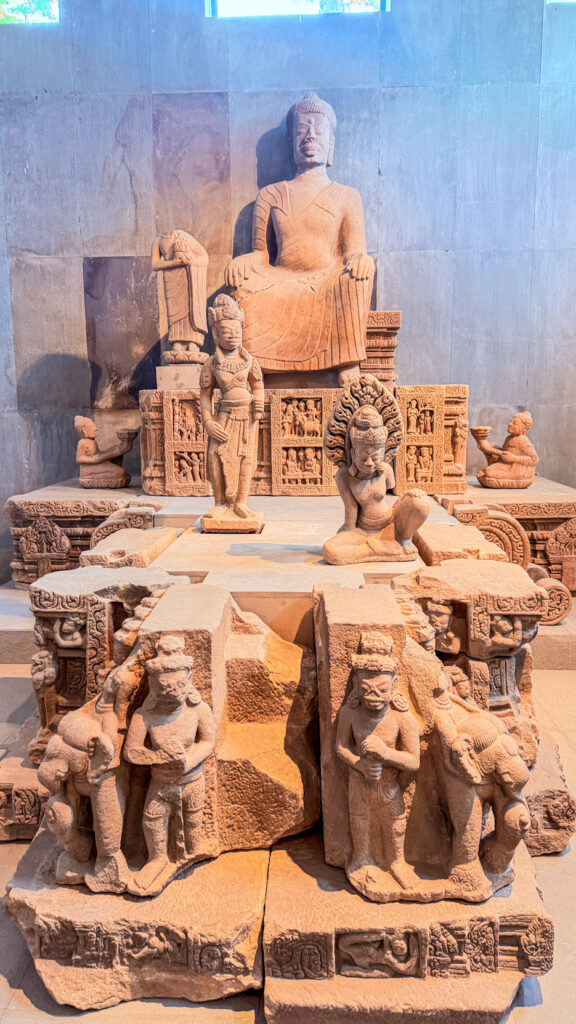 Cham Sculpture Museum Da Nang sandstone statues and national treasures in quiet gallery