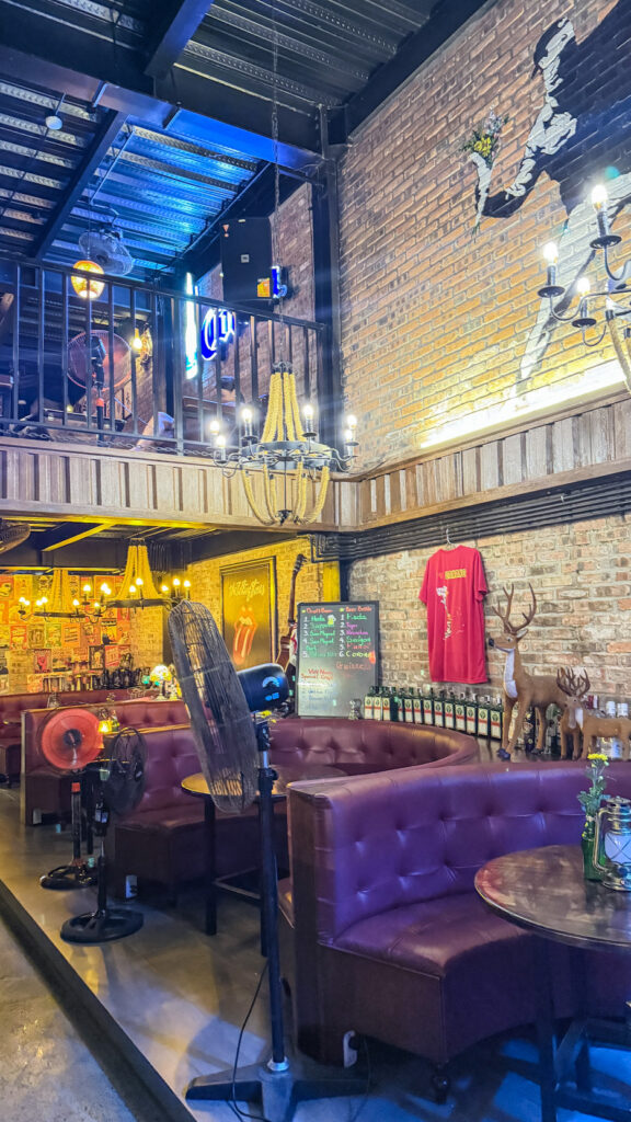 CHEERS PUB & BBQ hidden bar behind bookshelf Da Nang