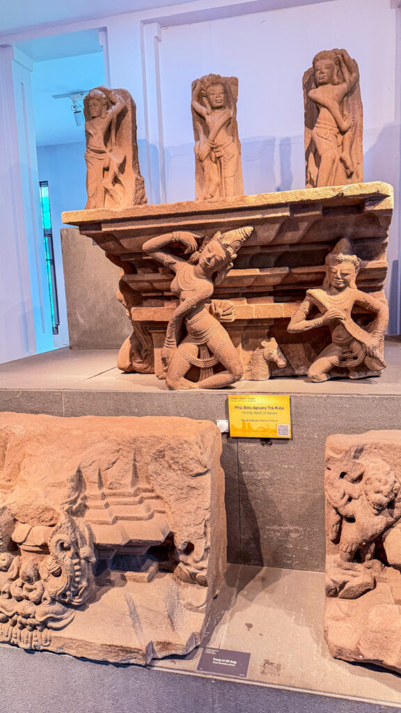 Cham Sculpture Museum Da Nang sandstone statues and national treasures in quiet gallery