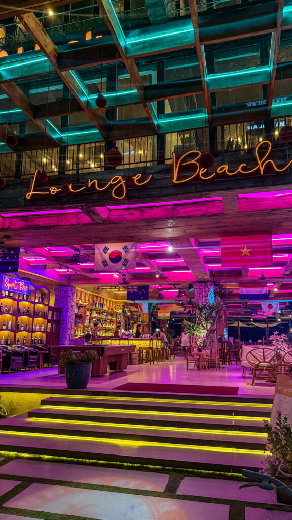 Lounge Beach golden hour sets and fire show My Khe Da Nang
