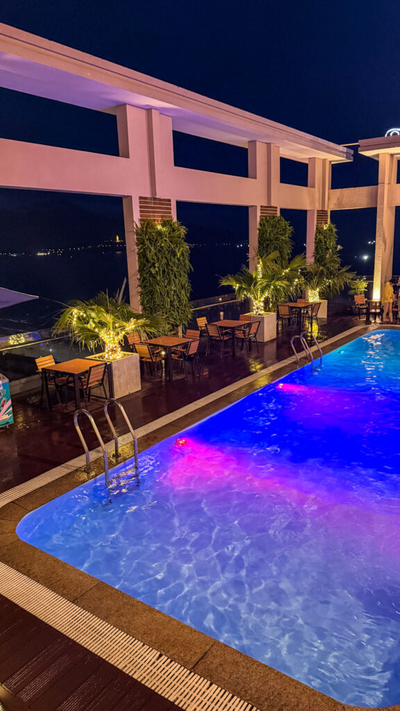 Mauna Kea Skybar pool and panoramic ocean view Da Nang
