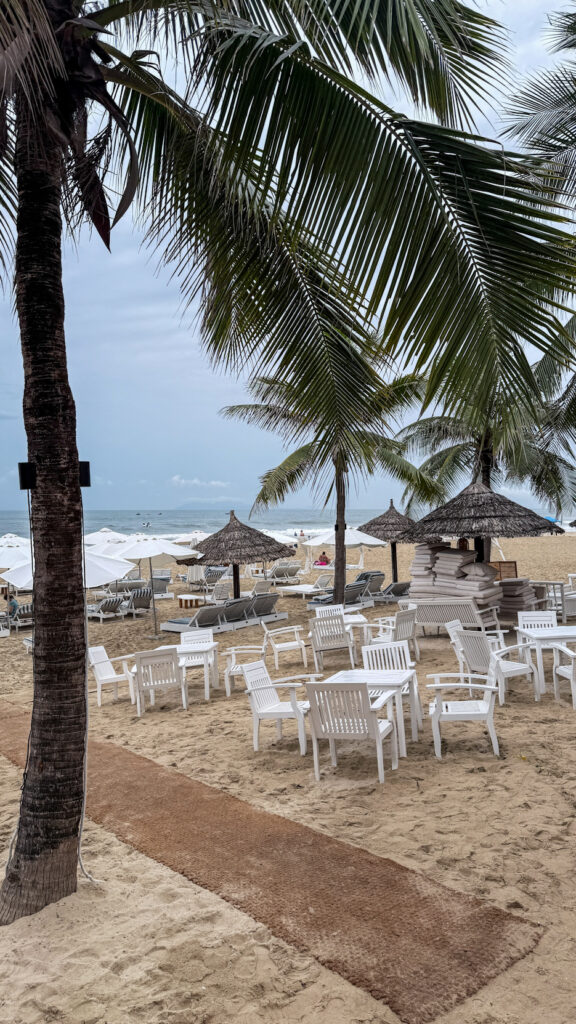 Columbo Beach Club ship replicas and pool party Da Nang