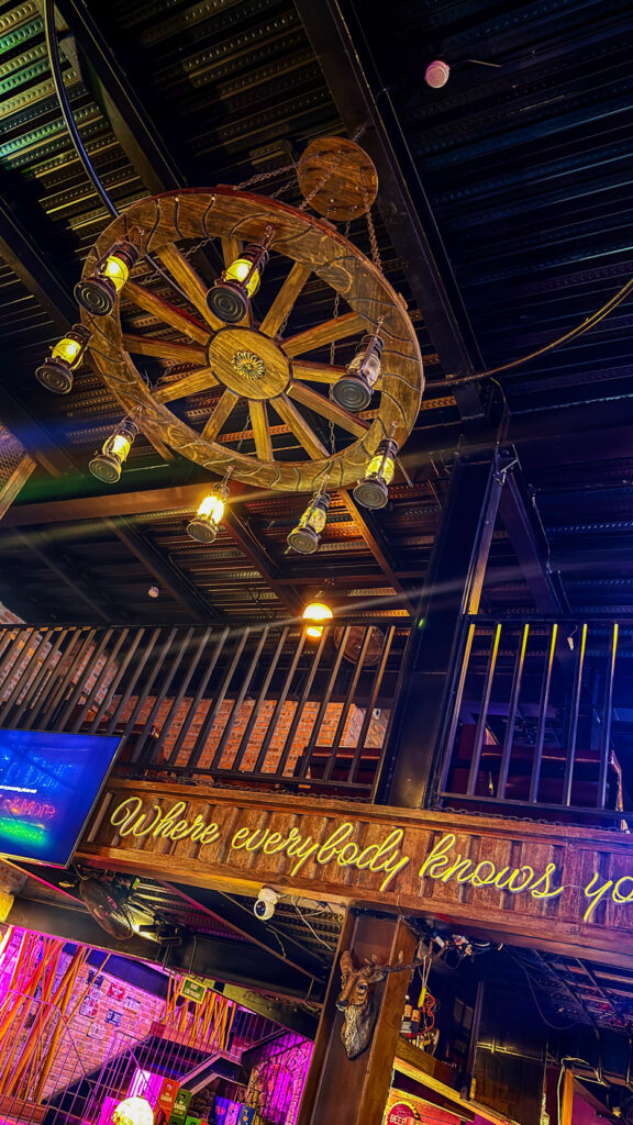 CHEERS PUB & BBQ hidden bar behind bookshelf Da Nang