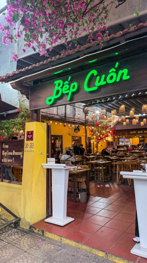 Bếp Cuốn Michelin selected platter and bánh xèo in Da Nang