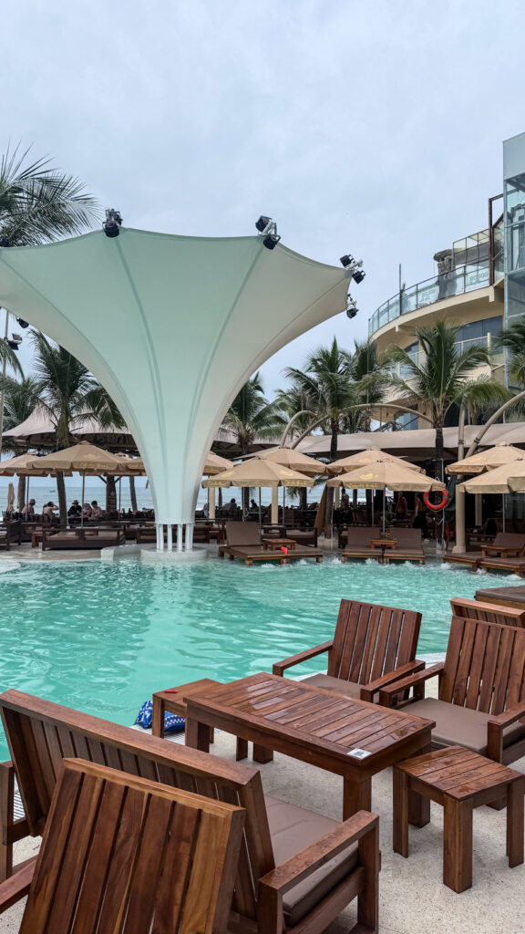 Columbo Beach Club ship replicas and pool party Da Nang