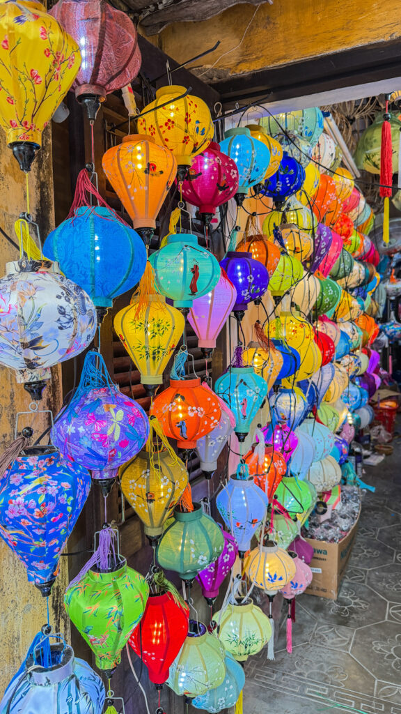 Hoi An Ancient Town crowded walking street during pedestrian-only hours

