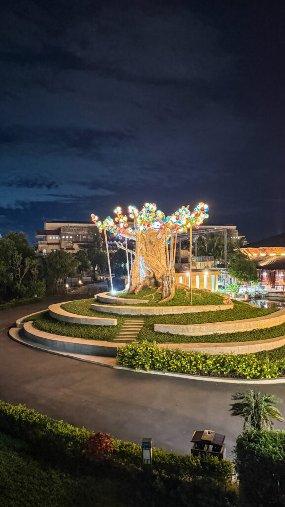 Chinese Village zone at Hội An Impression Theme Park with Minh Huong communal house and lanterns