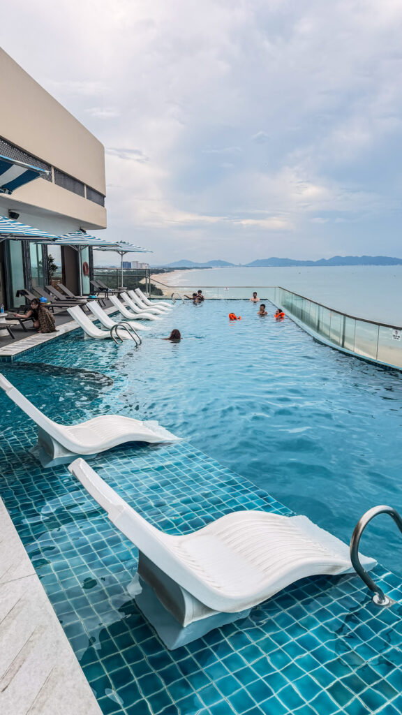 Sky Bar in Vung Tau with rooftop pool and sea view