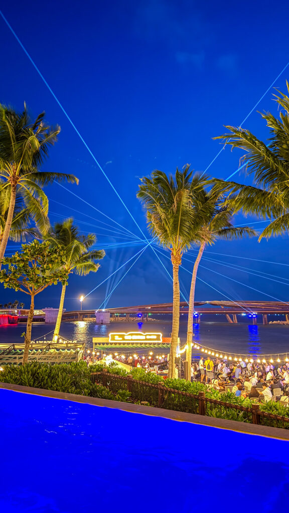 Loop Jacuzzi Bar Sunset Town Phu Quoc jacuzzi with fireworks view
