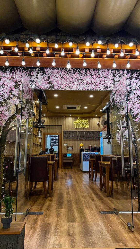 Jejuga Korean BBQ banchan and grilled meat Nha Trang